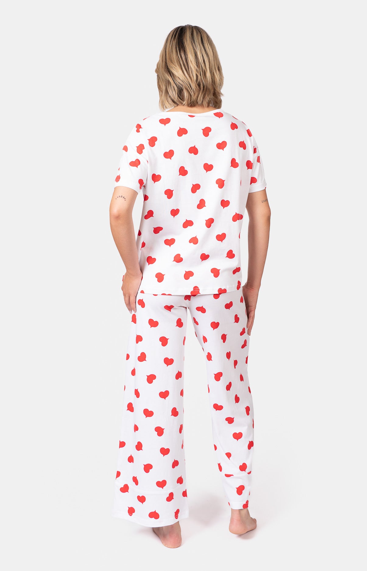 Pyjama long oversize col rond - COEUR