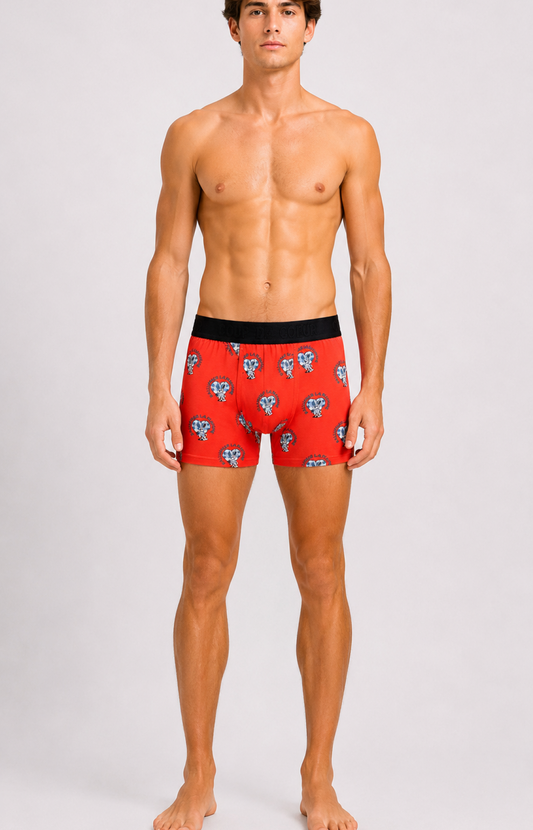 Boxer homme - FLEMME - Taille S, Couleur Orange