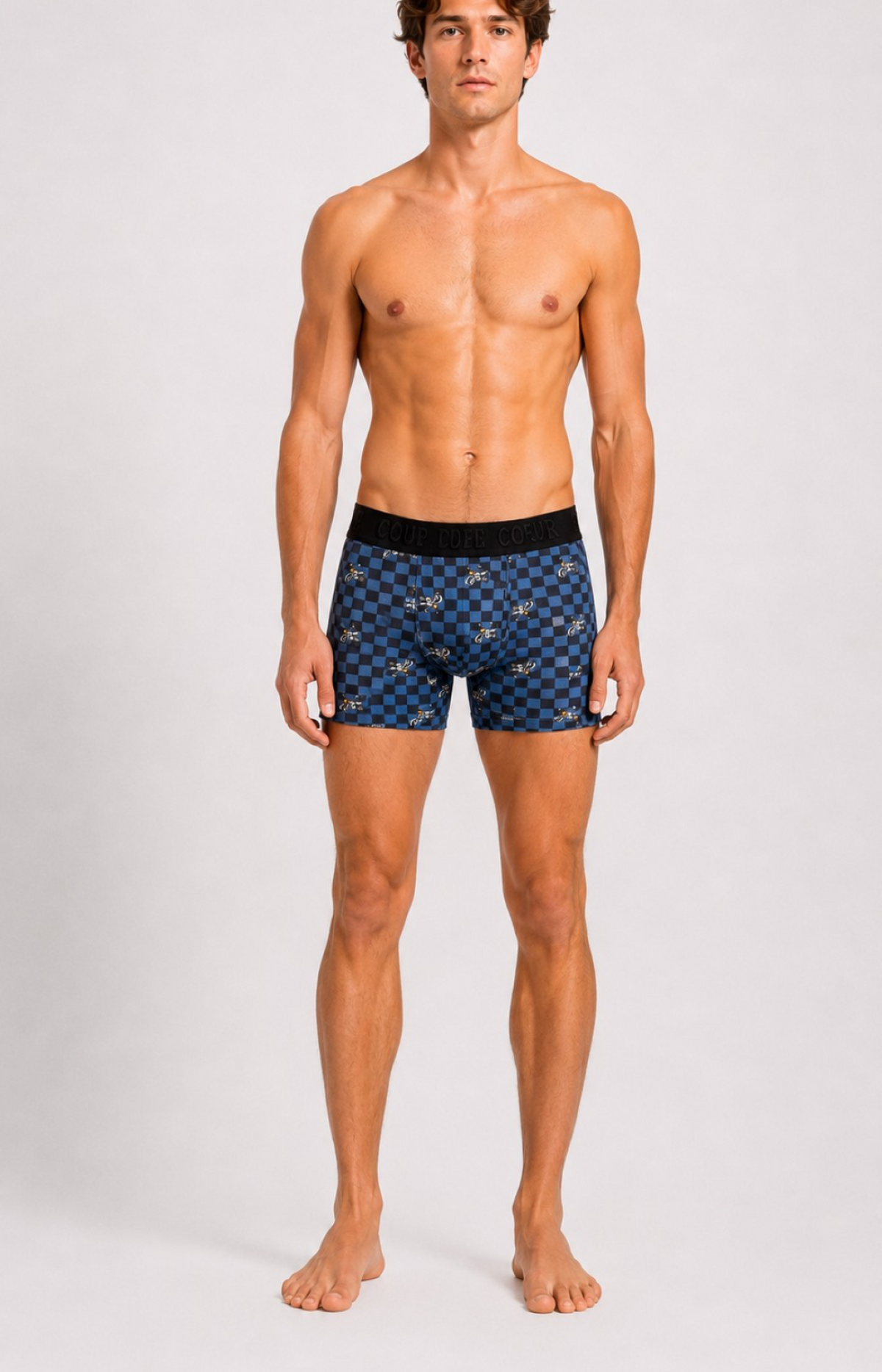 Boxer homme - MOTO - Taille S, Couleur Bleu