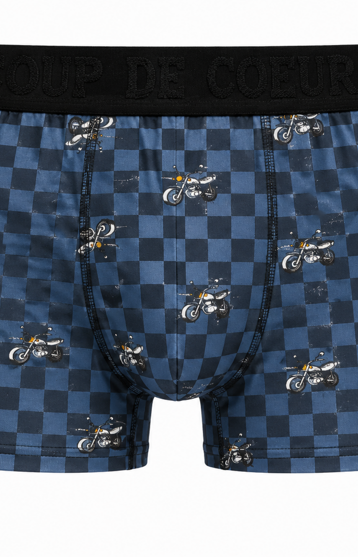 Boxer homme - MOTO - Taille L, Couleur Bleu