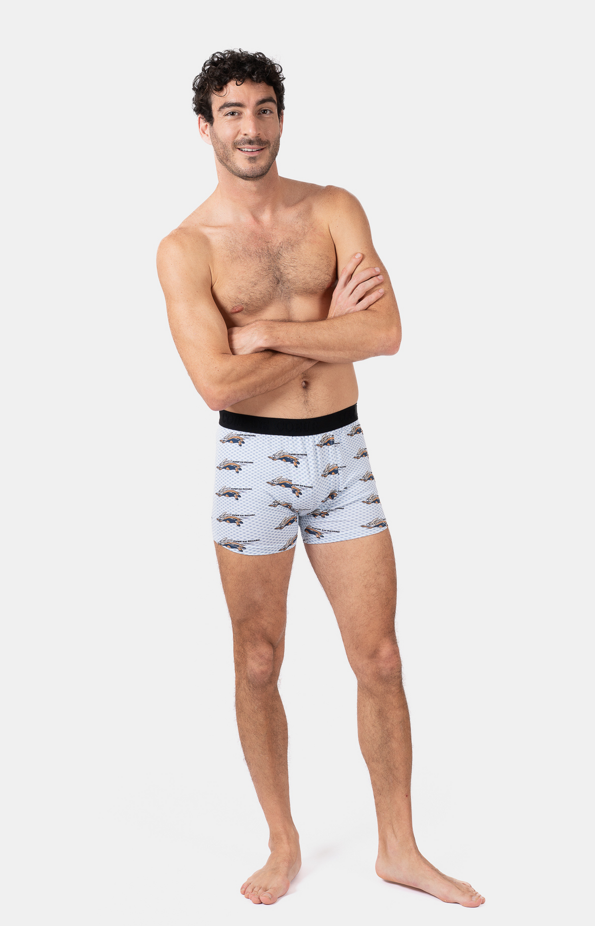 Boxer homme - SUPER - Taille S, Couleur Bleu