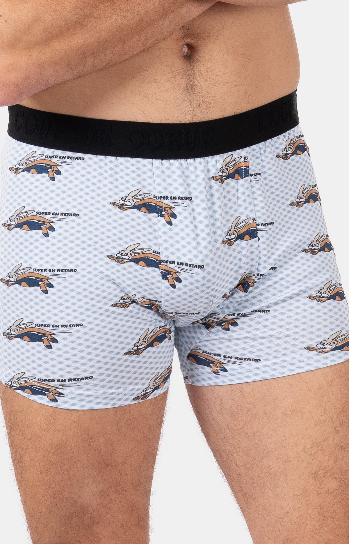 Boxer homme - SUPER - Taille M, Couleur Bleu
