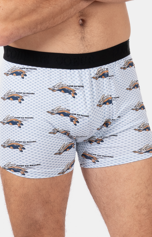 Boxer homme - SUPER - Taille M, Couleur Bleu