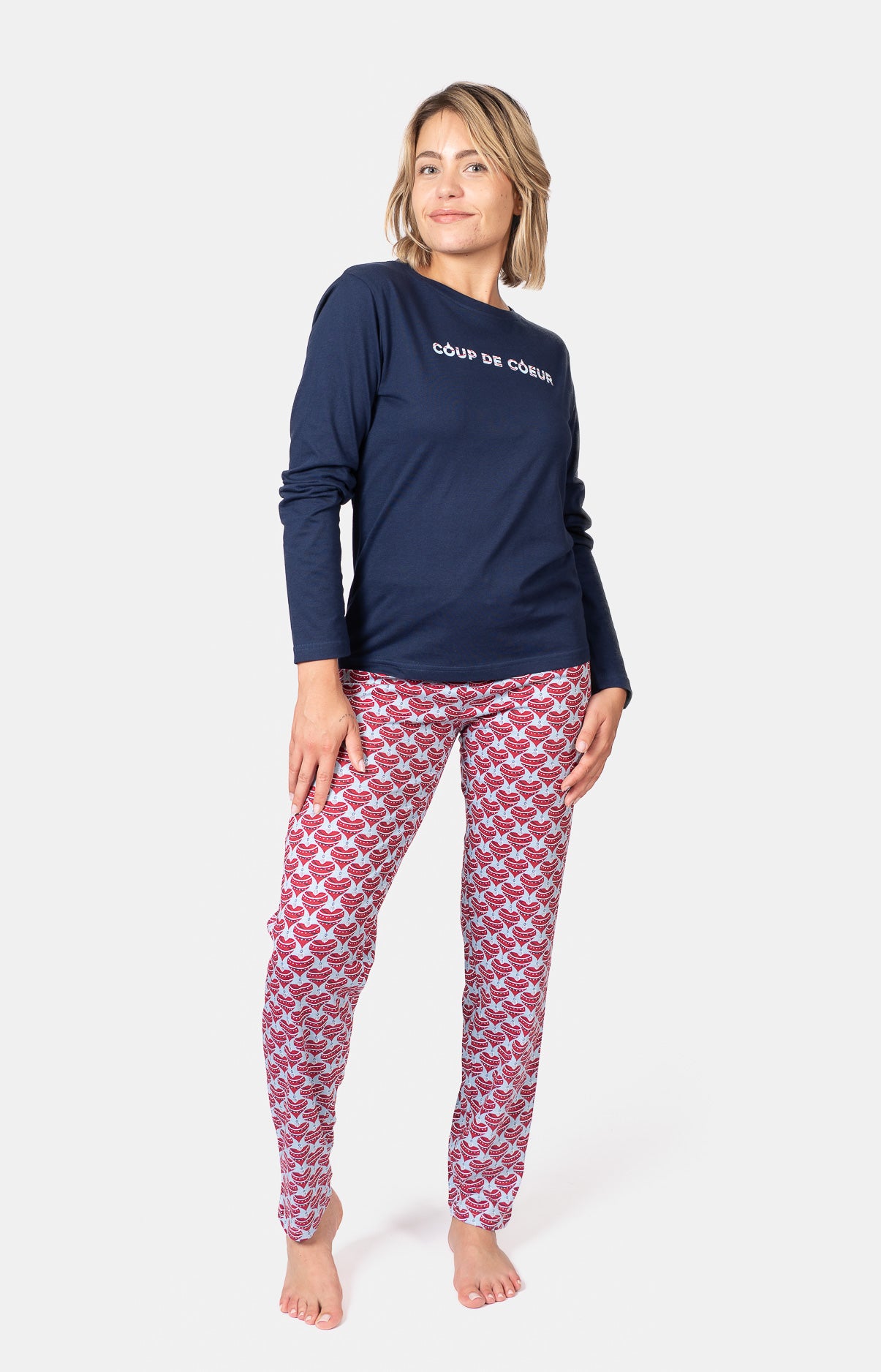 Pyjama long col rond - DECO