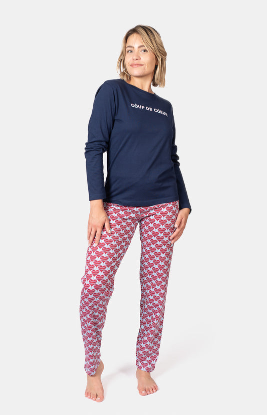 Pyjama long col rond - DECO