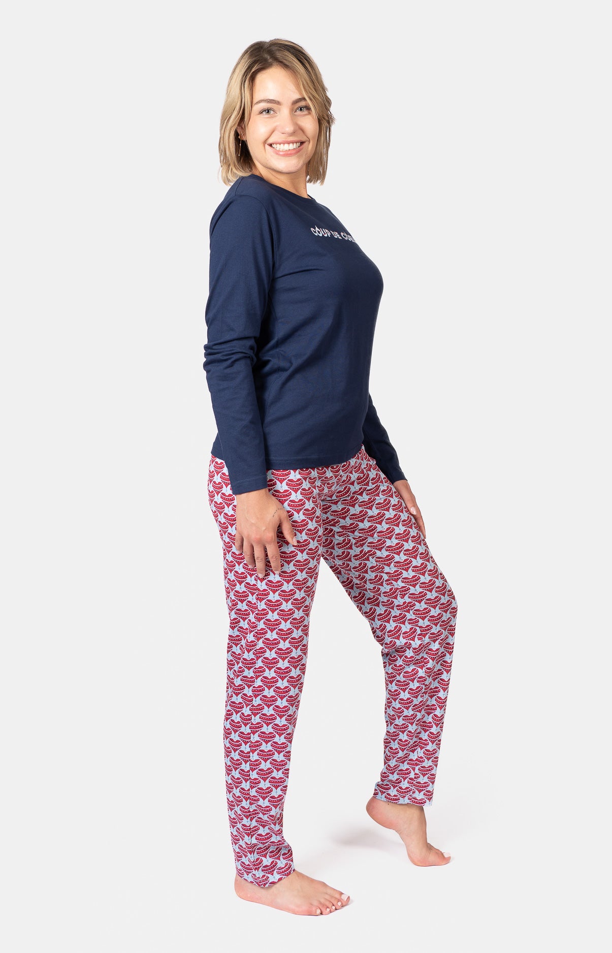 Pyjama long col rond - DECO