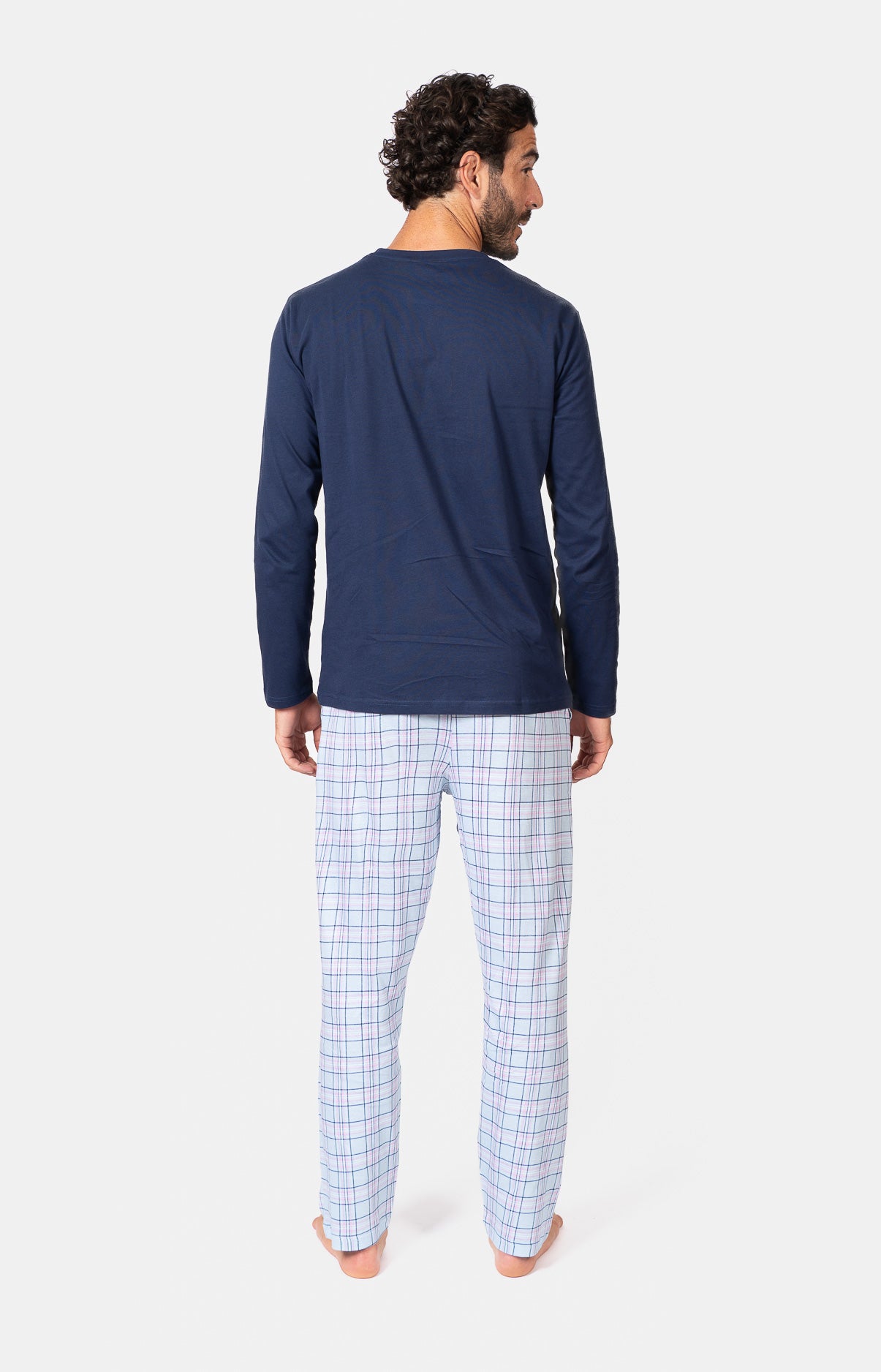 Pyjama long col V - AMOR