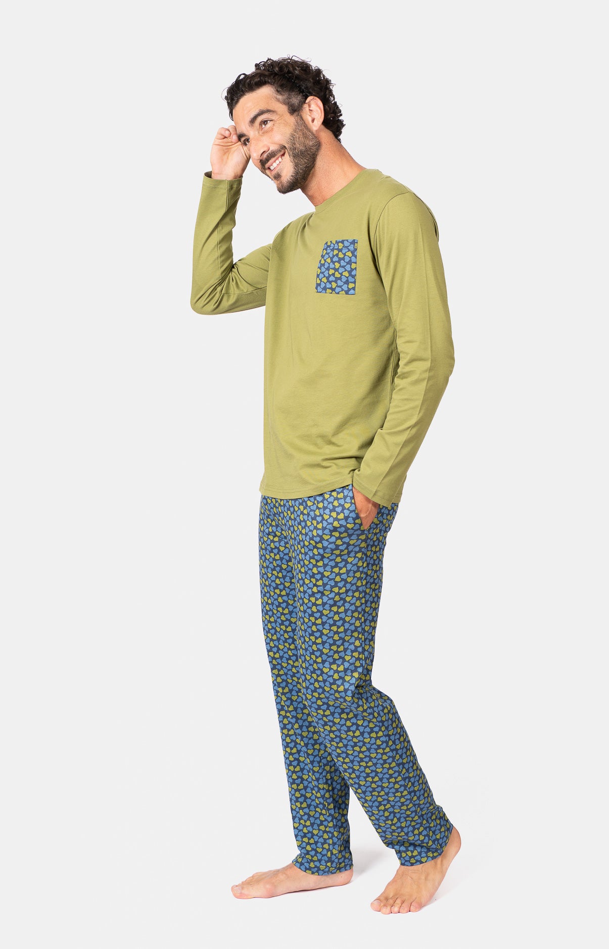 Pyjama long col V - FETTI