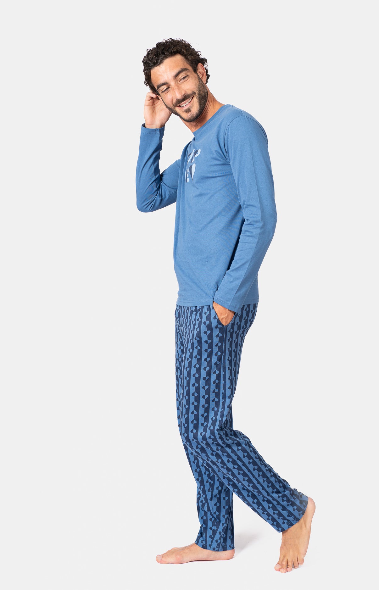 Pyjama long col V - GEO