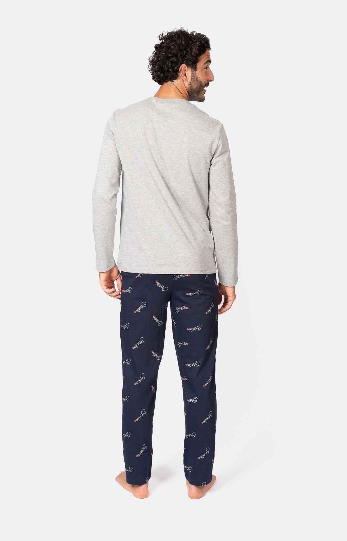 Pyjama homme long 100% coton - LOGO