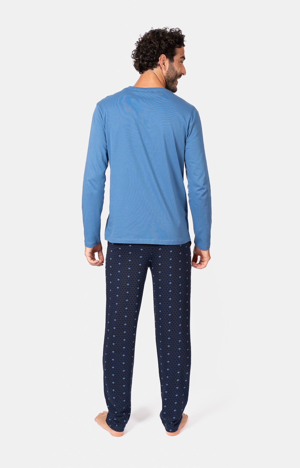 Pyjama long col V - POIS