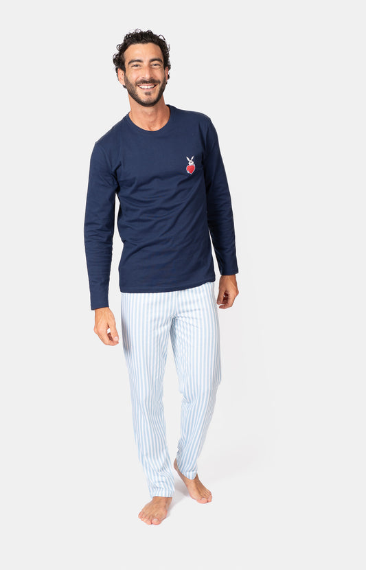 Pyjama long col V - RAYE