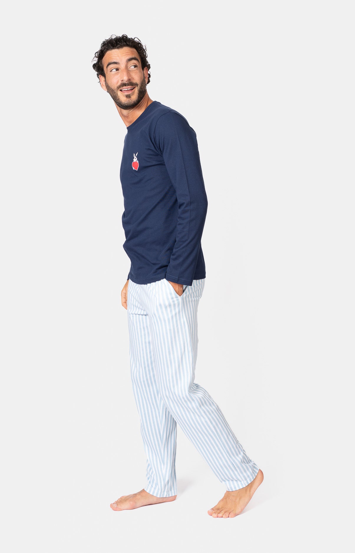 Pyjama long col V - RAYE
