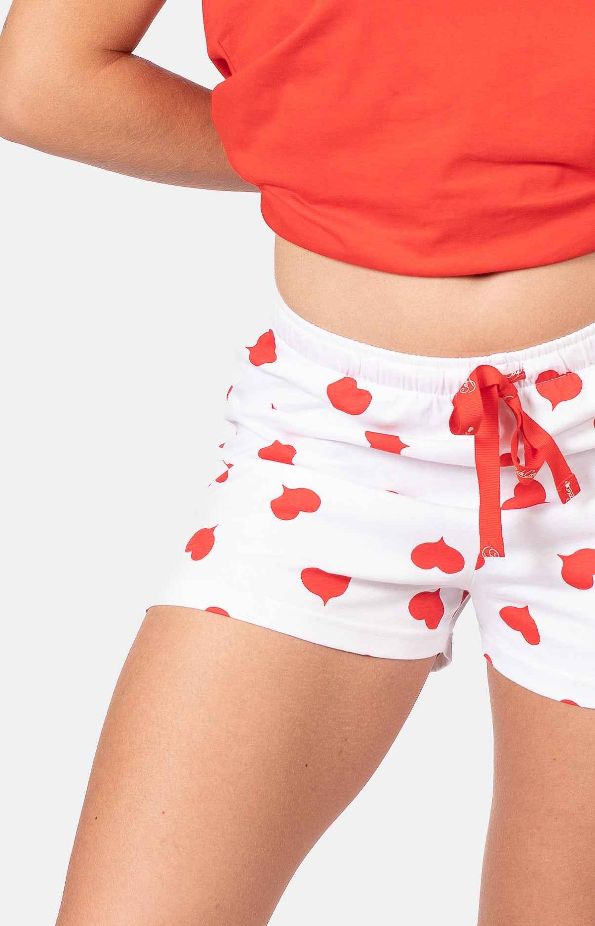 Pyjashort femme 100% coton - COEUR