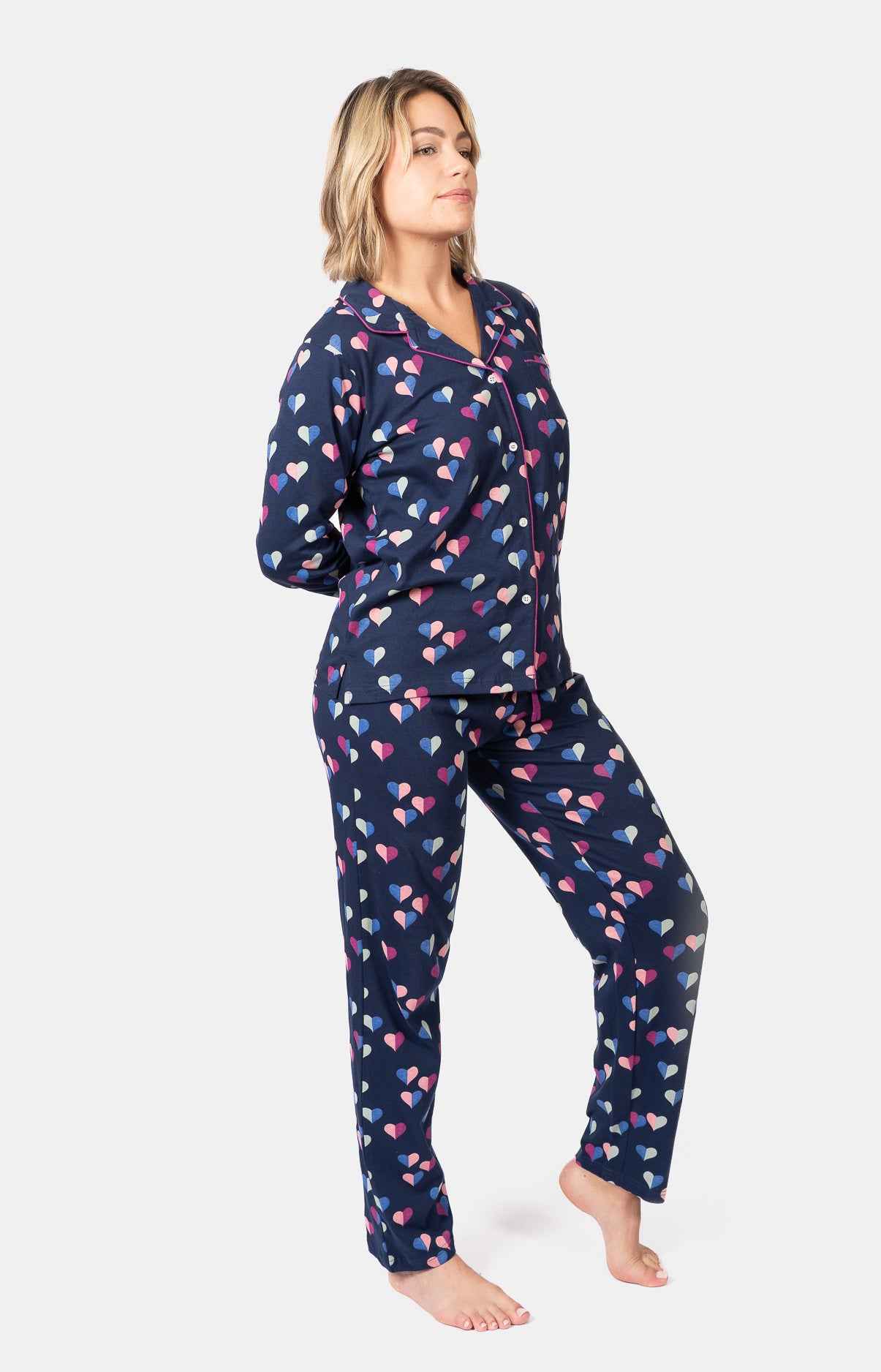Pyjama femme long 100% coton - HALF