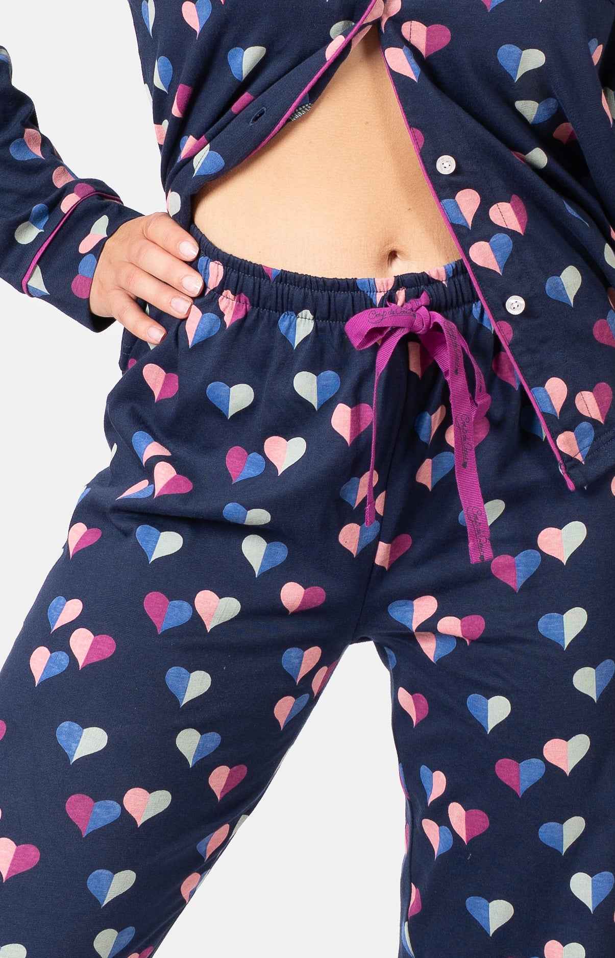 Pyjama femme long 100% coton - HALF