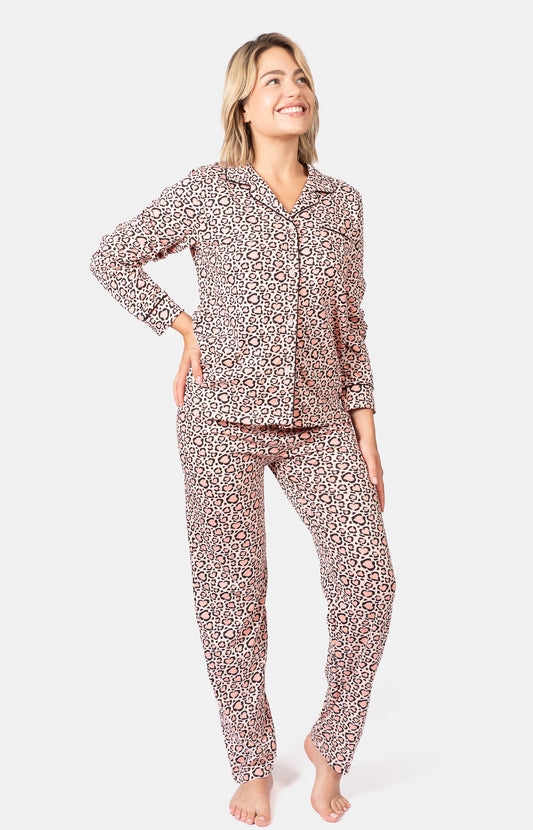 Pyjama long boutonné - LEO