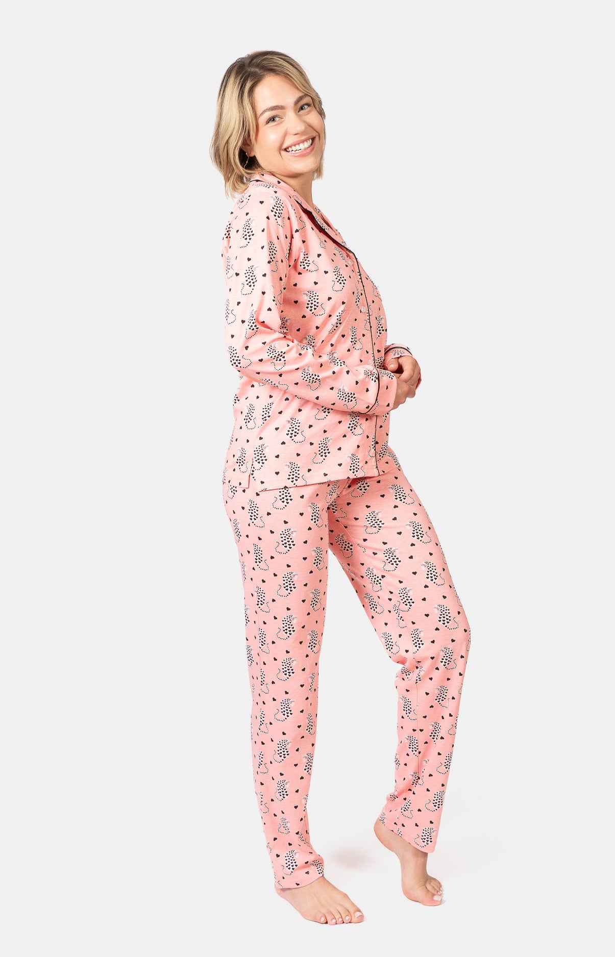Pyjama femme long 100% coton - PANTH